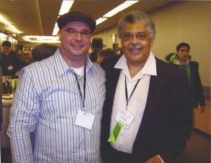 With bass player Rufus Reid at IAJE, NYC, in 2007.