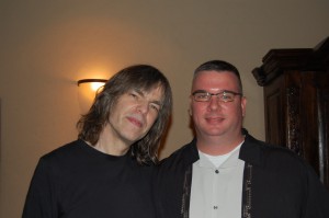 With guitar player Mike Stern in 2008.